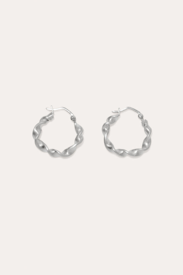Boucles d'oreilles en argent recyclé « Notsobig » Flux