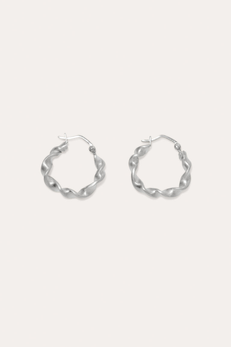 Boucles d'oreilles en argent recyclé « Notsobig » Flux