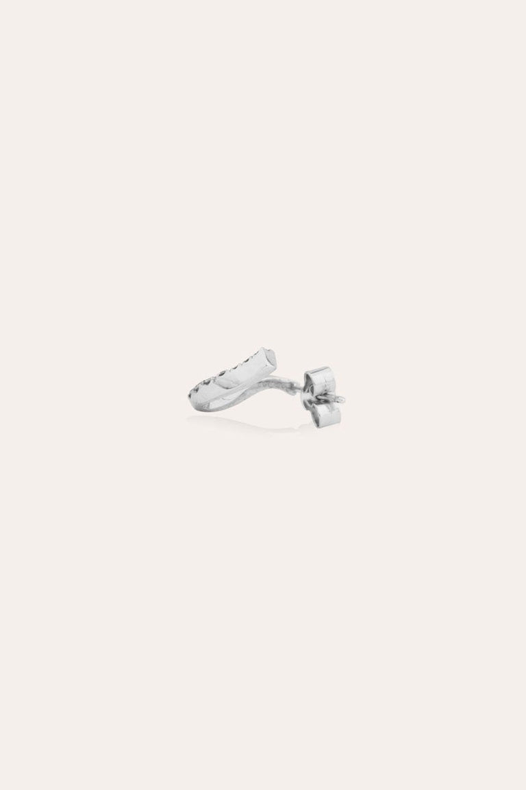 The Crush of Water - 18 Carat White Gold and Diamond Single Earring