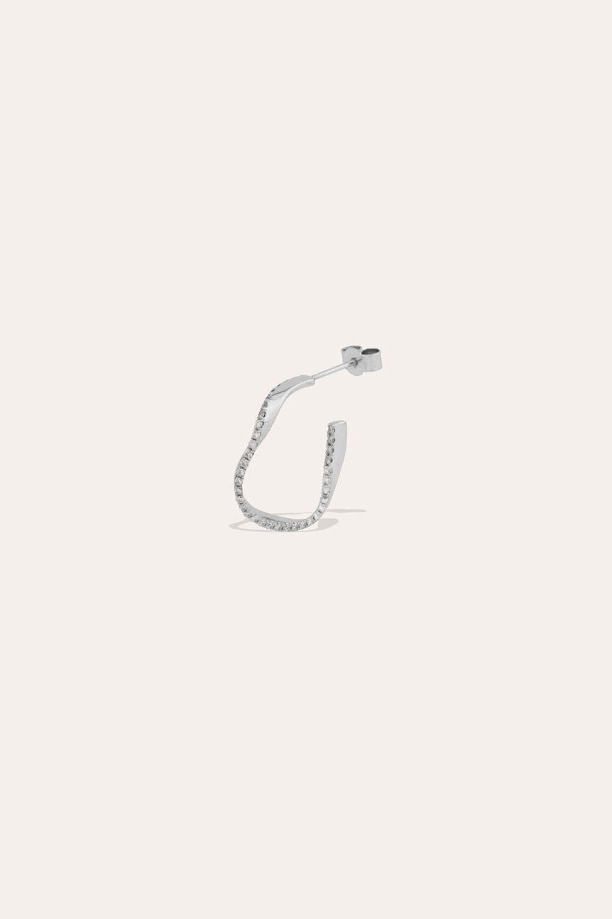 Elegy W.W. 18 Carat White Gold Diamond Single Earring