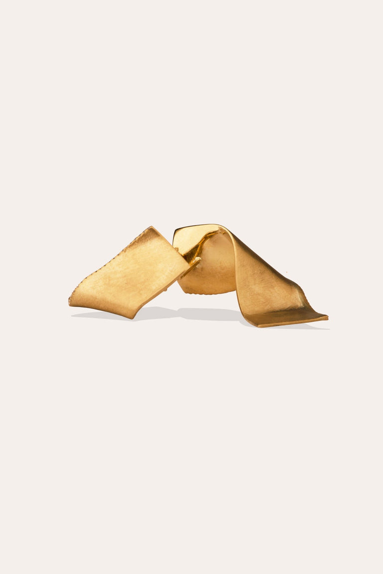Memories of Water - 18 Carat Yellow Gold and Diamond Earrings
