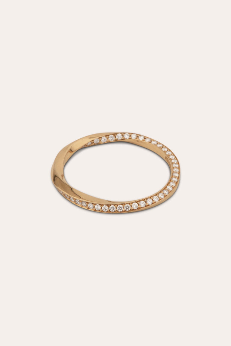 The Phases of the Moon - 18 Carat Yellow Gold and Diamond Ring