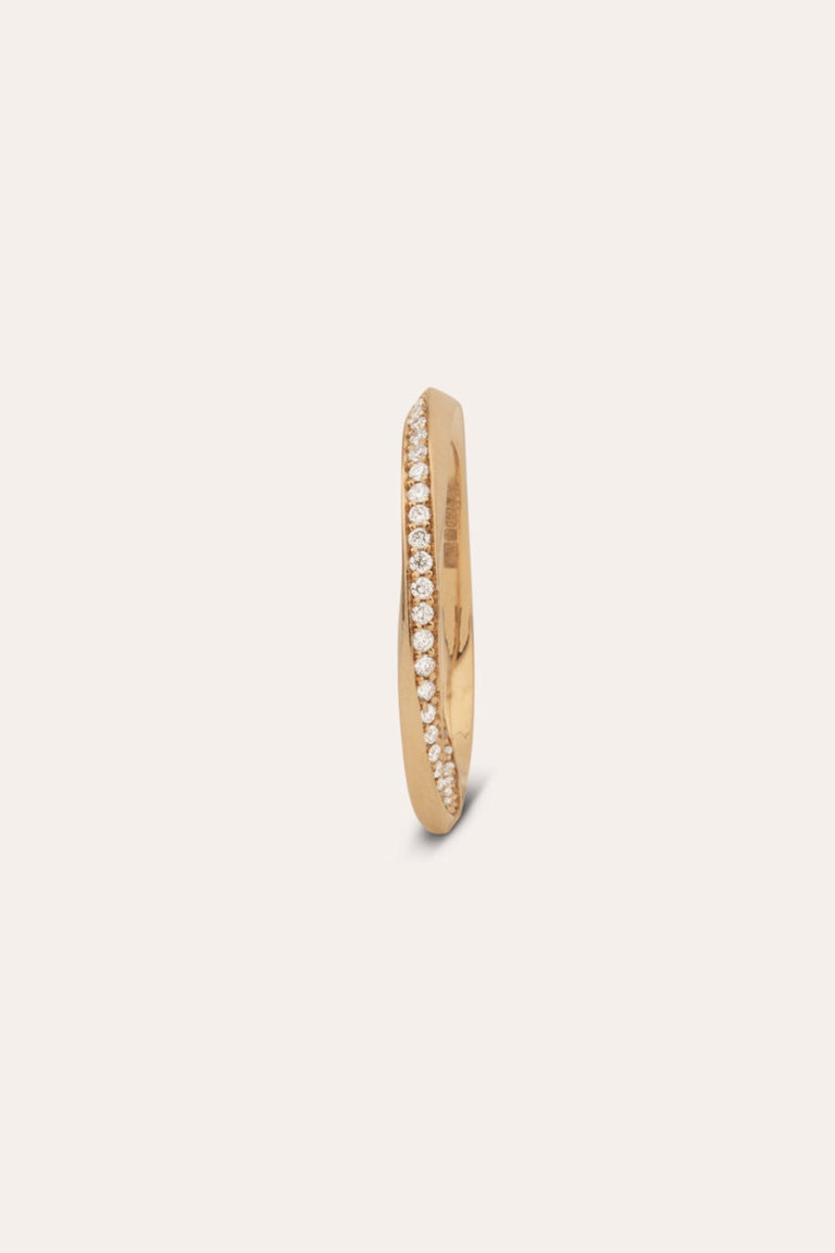 Les phases de la Lune - Bague en or jaune 18 carats et diamants