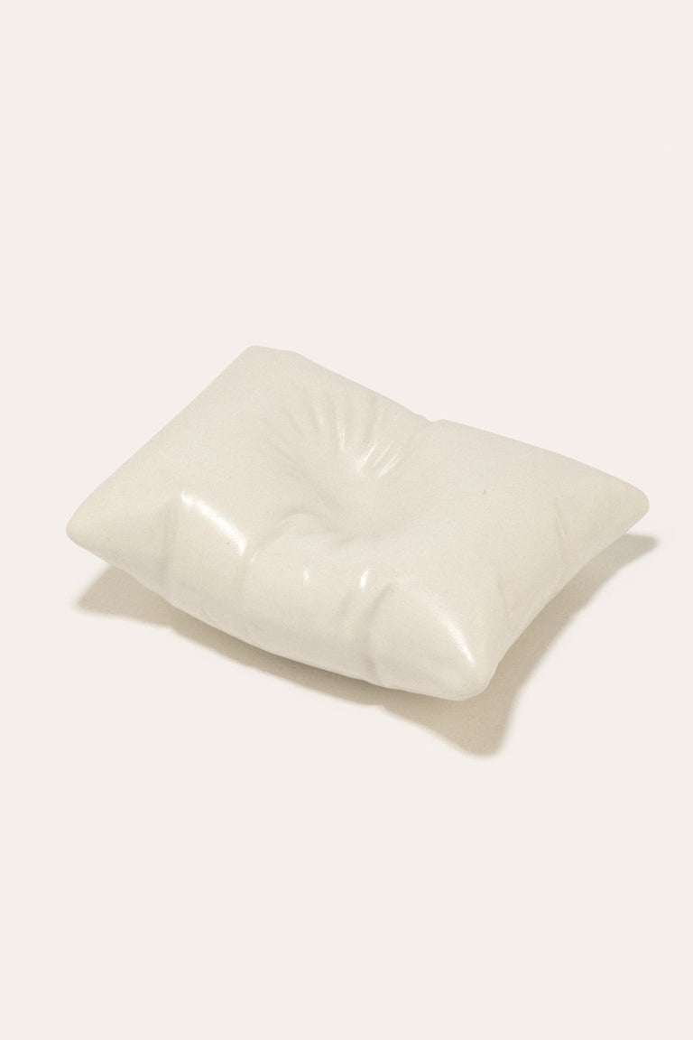 Bumped - Ceramic Cushion in Matte White