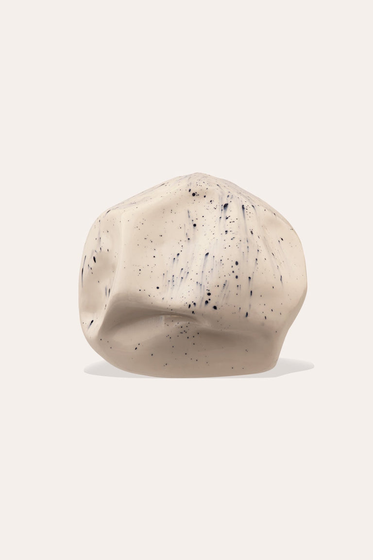 Silence of the Sea - Large Vessel in Gloss White w/ Blue Splashes