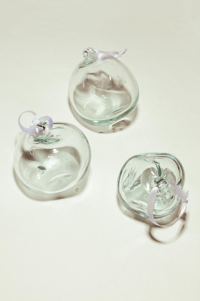 Tree Ornaments -  Set of 3 Glass Baubles