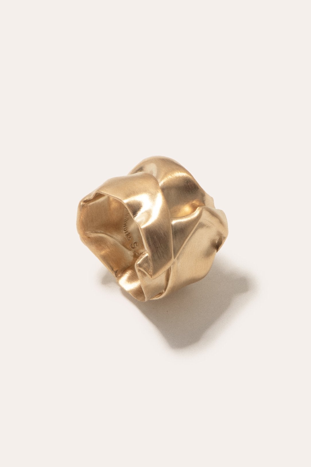 Crunched Tale Abandoned Legal Strategies Recycled Vermeil Ring