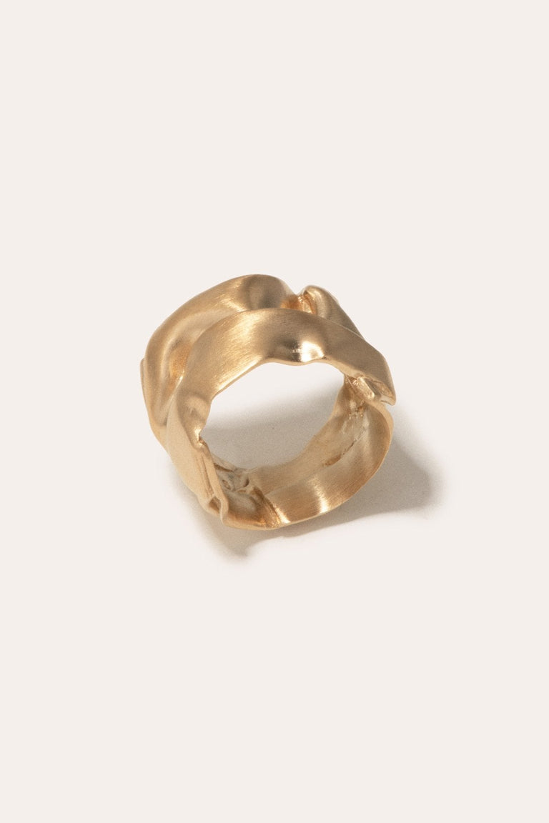 Crunched: A Tale of Abandoned Legal Strategies - Recycled Gold Vermeil Ring