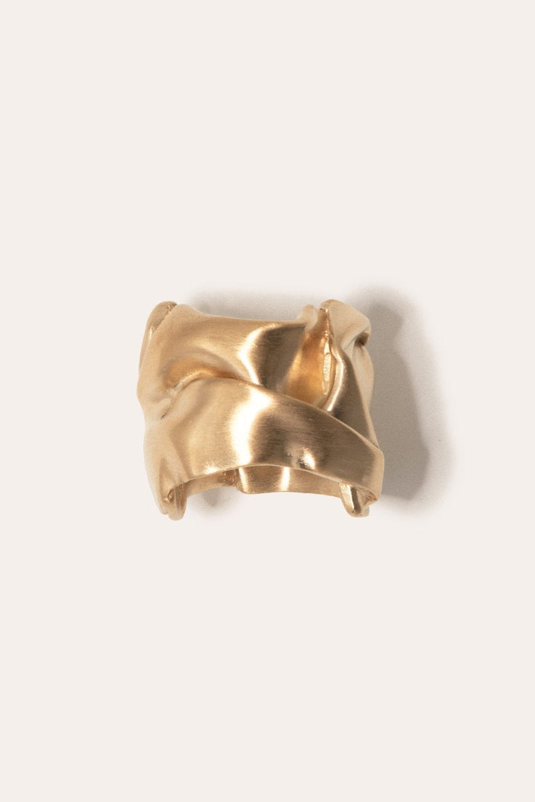 Crunched: A Tale of Abandoned Legal Strategies - Recycled Gold Vermeil Ring