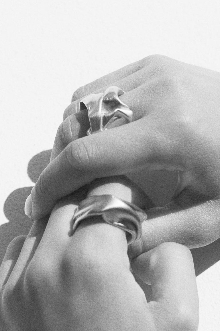 Crunched: A Tale of Abandoned Legal Strategies - Recycled Silver Ring