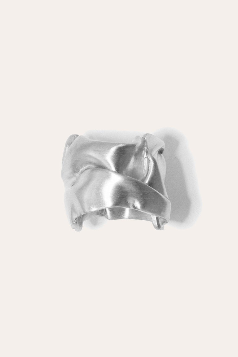 Crunched: A Tale of Abandoned Legal Strategies - Recycled Silver Ring