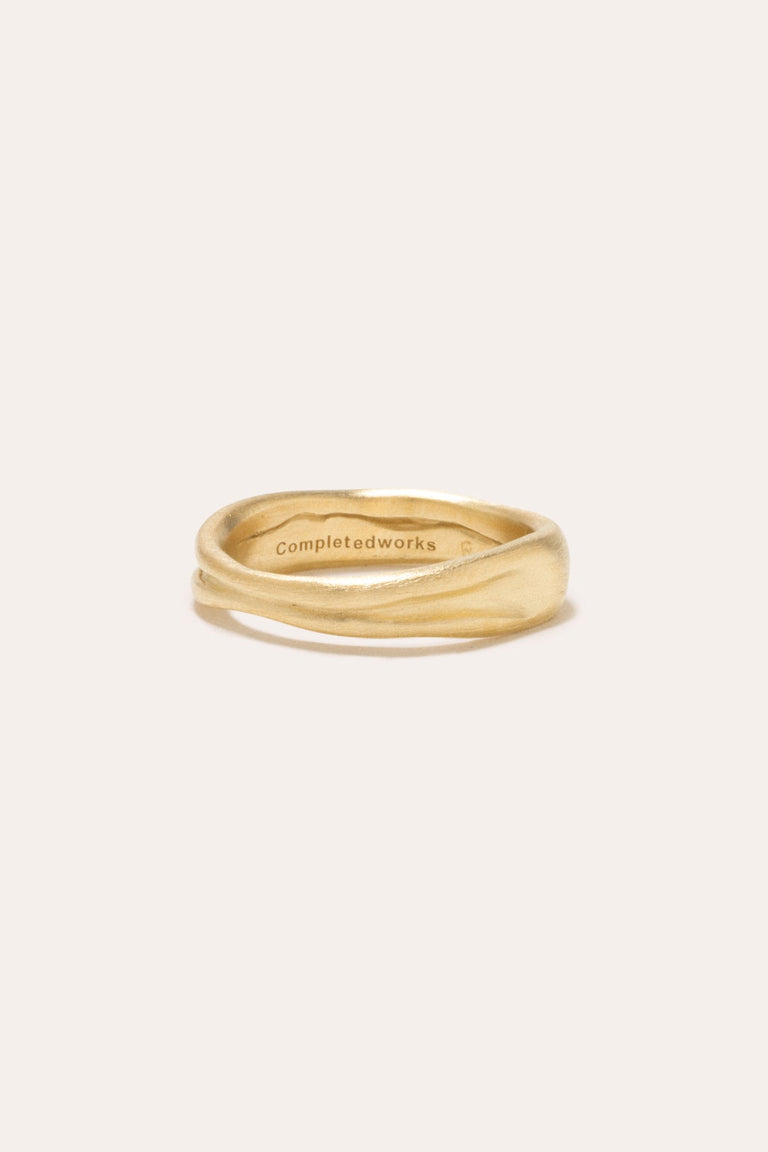 Deflated ("Do Not Inflate") - Gold Vermeil Ring