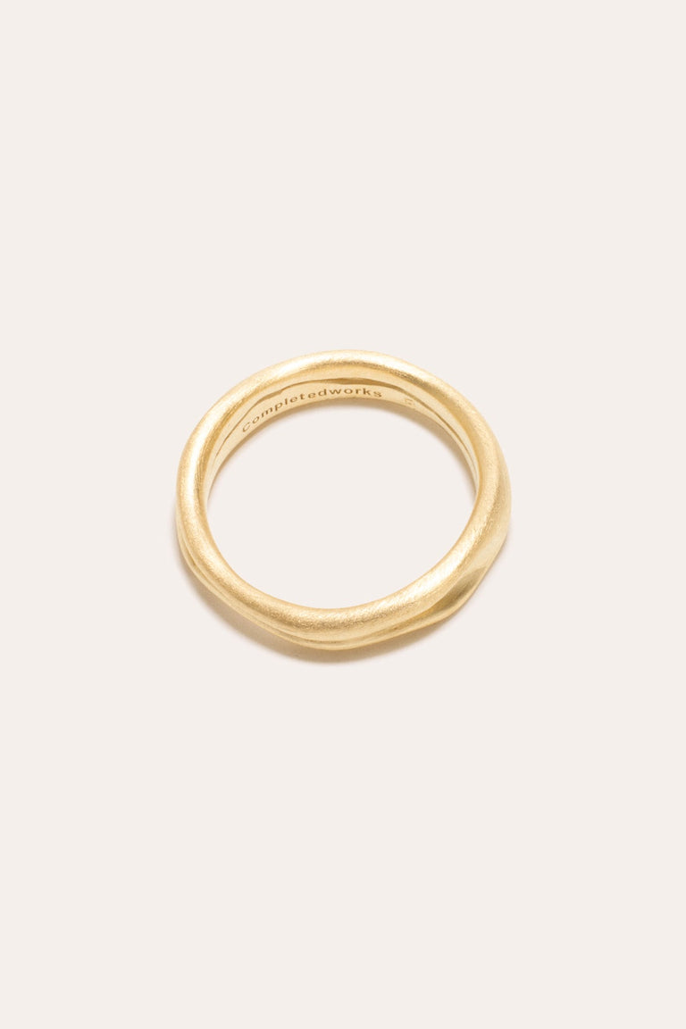 Deflated ("Do Not Inflate") - Recycled Gold Vermeil Ring