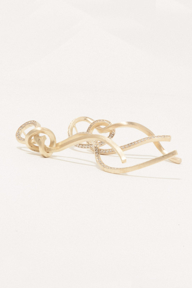Thread II - Boucles d'oreilles en topaze blanche et vermeil