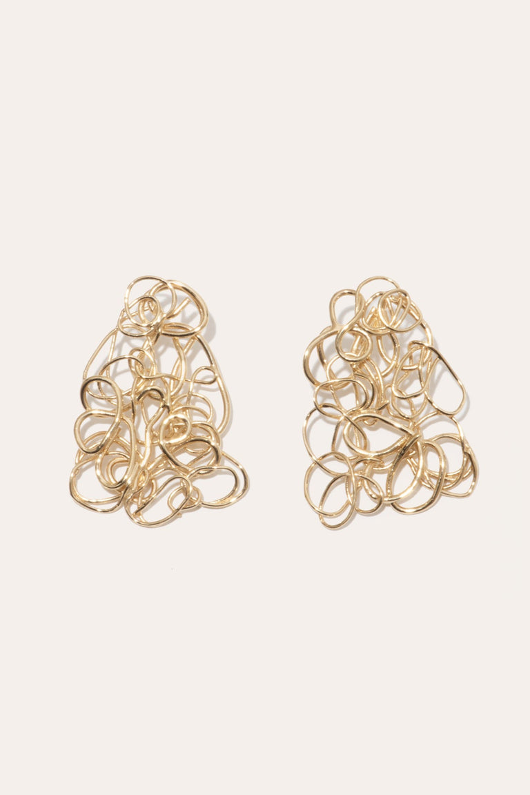 In the Storm of Roses - Gold Vermeil Earrings
