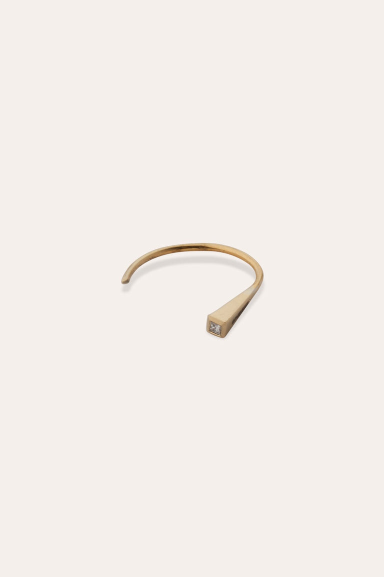 A Midsummer Bird - Yellow Gold and Diamond Single Earring