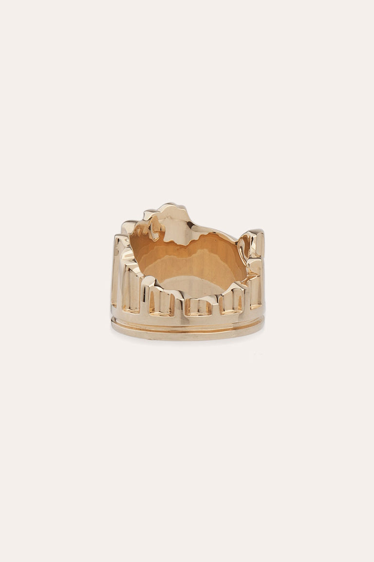 Colonne - Bague en or jaune 18 carats et diamants de 0,136 carat