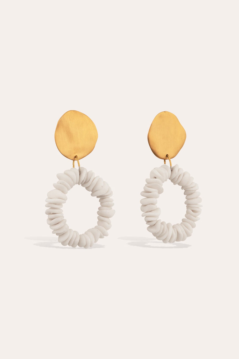 Assembly - Gold Vermeil and Ceramic Earrings