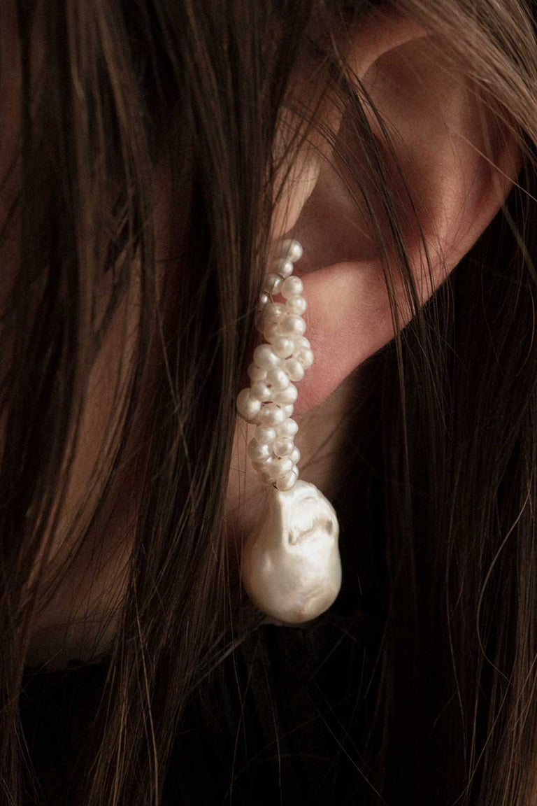 J'ai compris - Boucles d'oreilles en perles et vermeil d'or recyclé