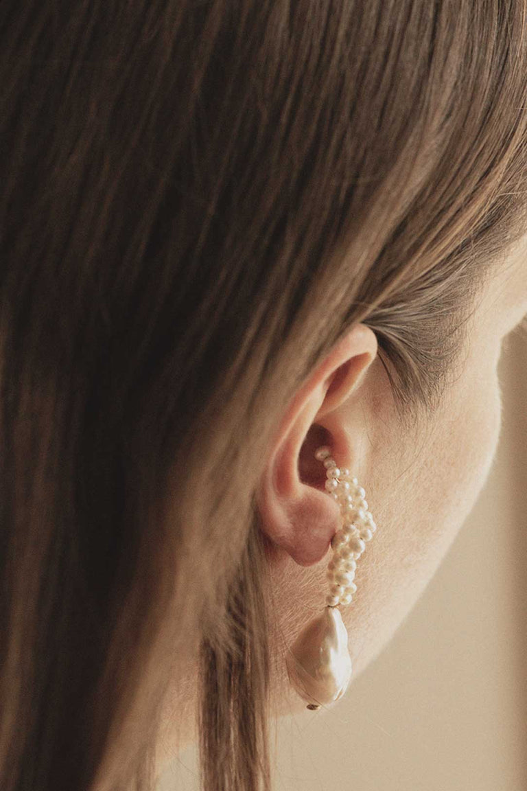 J'ai compris - Boucles d'oreilles en perles et vermeil d'or recyclé