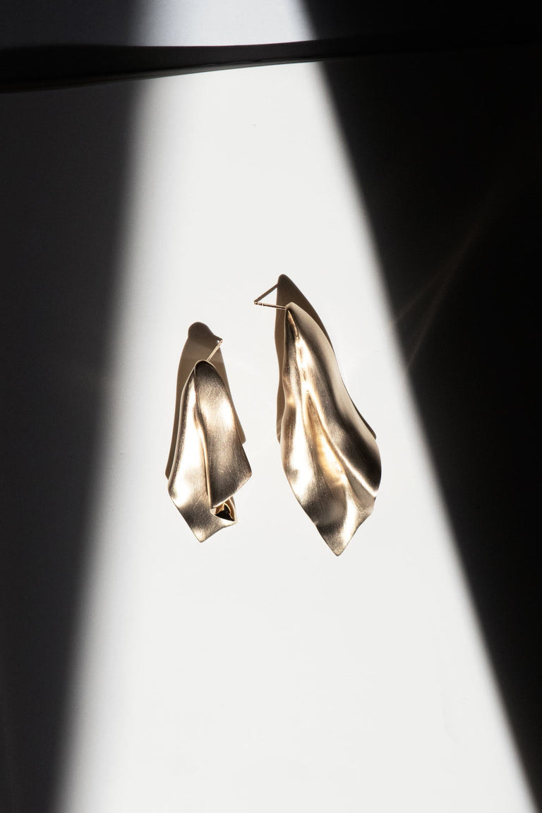 The Dishcloth of the Metropolitan Elite - Gold Vermeil Earrings