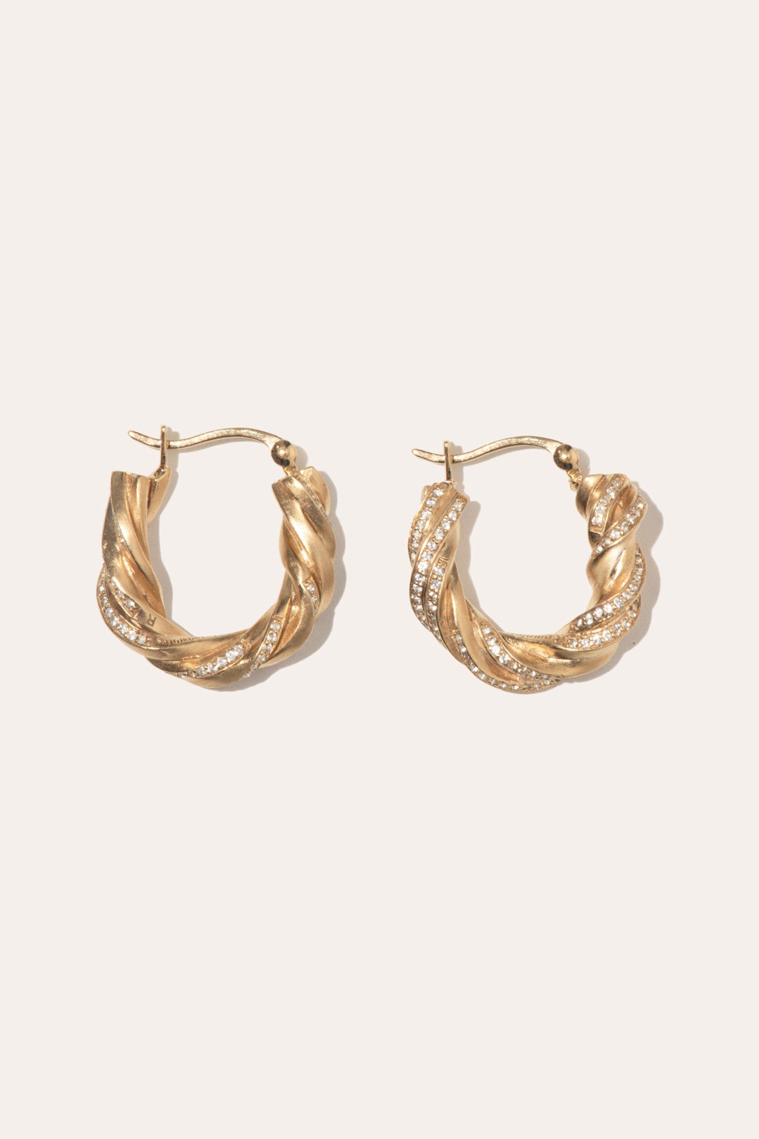 Deep State Topaz Gold Vermeil Hoop Earrings