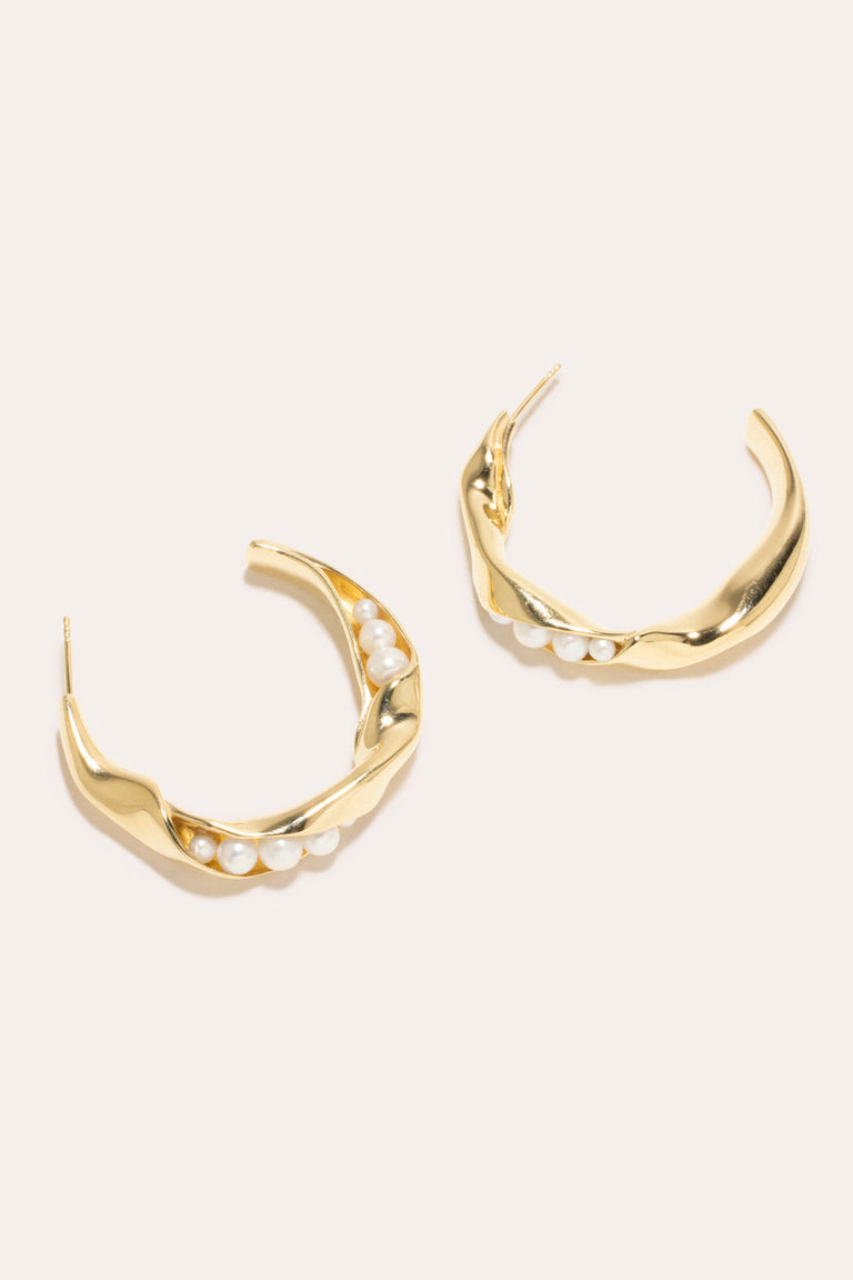 Good Neighbours - Pearl and Gold Vermeil Earrings