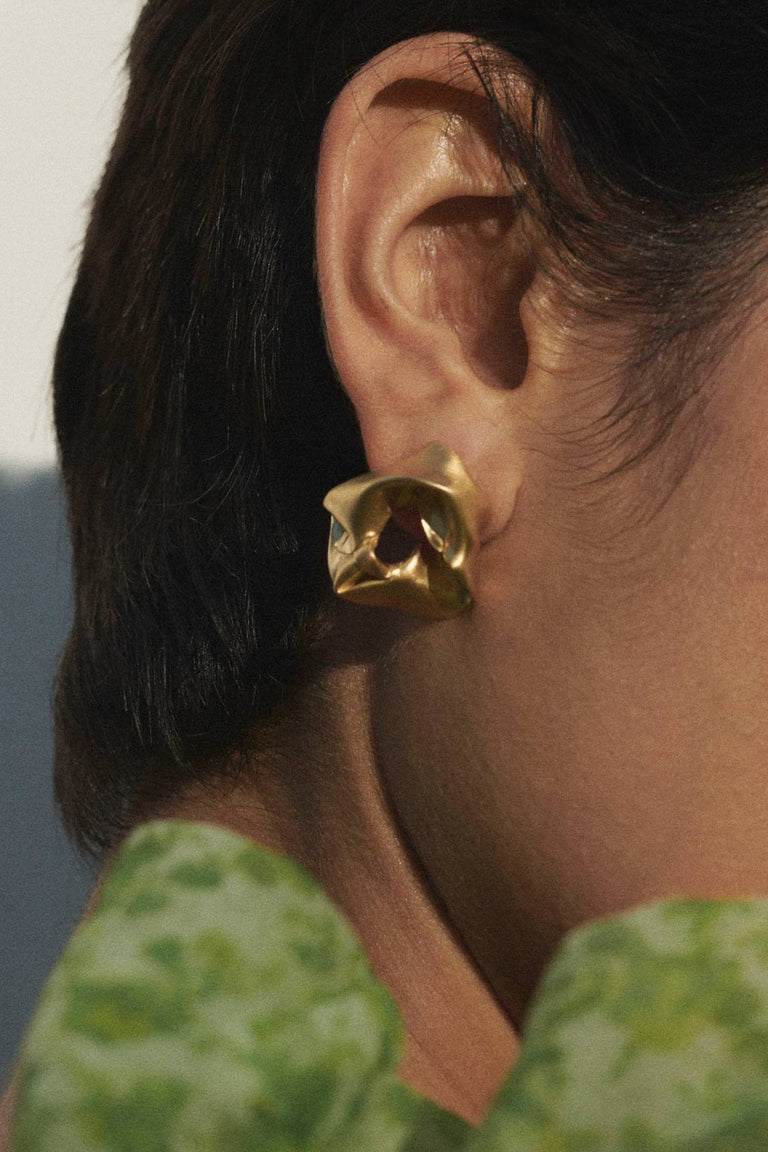 "Notsobig" Scrunch - Recycled Gold Vermeil Earrings