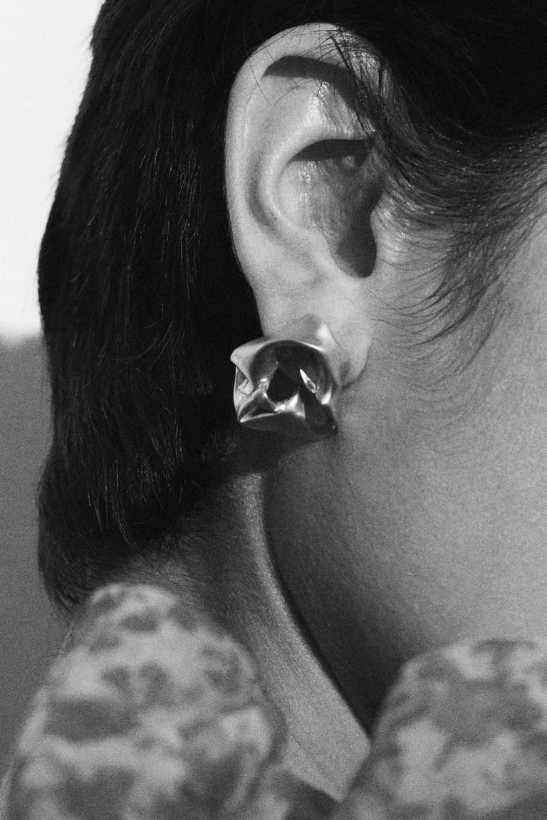 "Notsobig" Scrunch - Recycled Silver Earrings