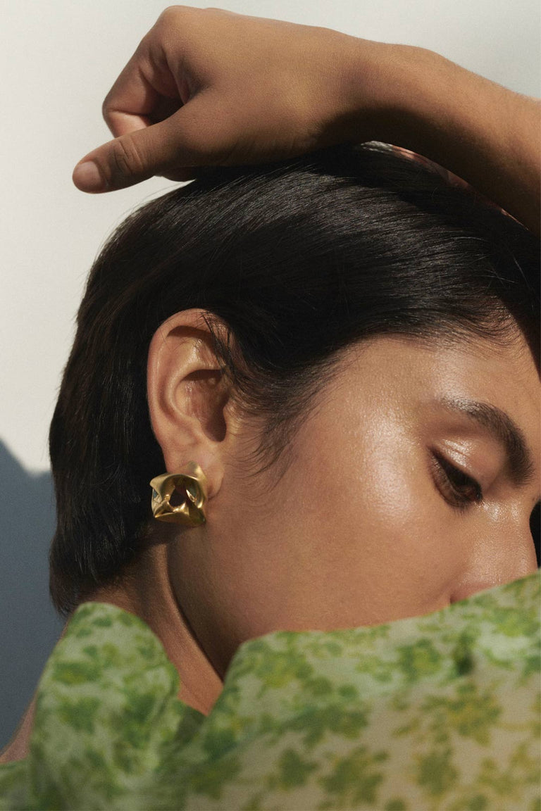 "Notsobig" Scrunch - Recycled Gold Vermeil Earrings