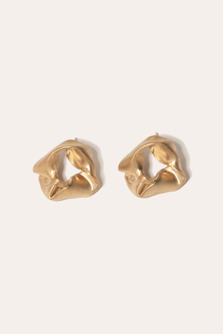"Notsobig" Scrunch - Recycled Gold Vermeil Earrings