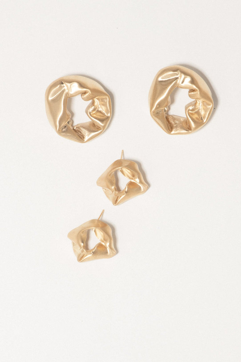 "Notsobig" Scrunch - Recycled Gold Vermeil Earrings