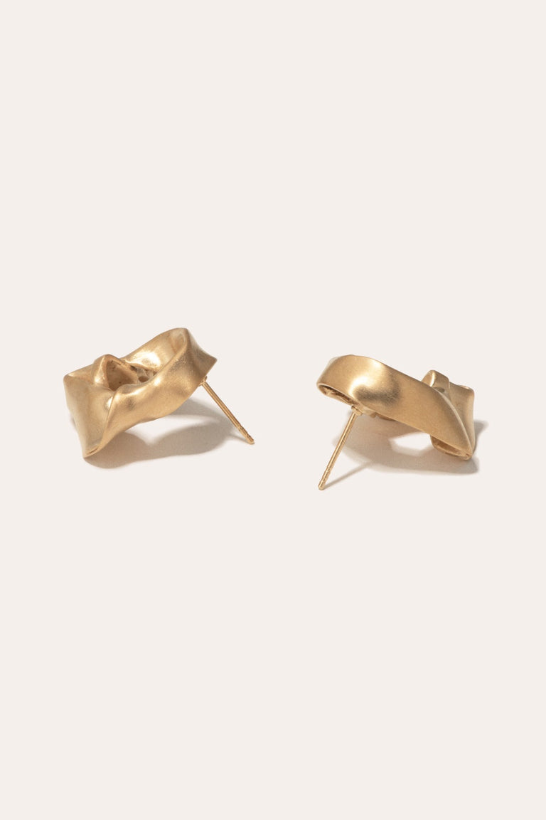 "Notsobig" Scrunch - Gold Vermeil Earrings