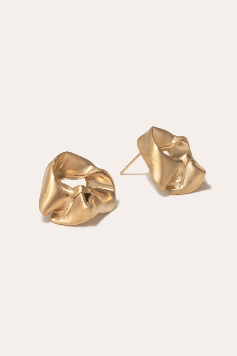"Notsobig" Scrunch - Recycled Gold Vermeil Earrings