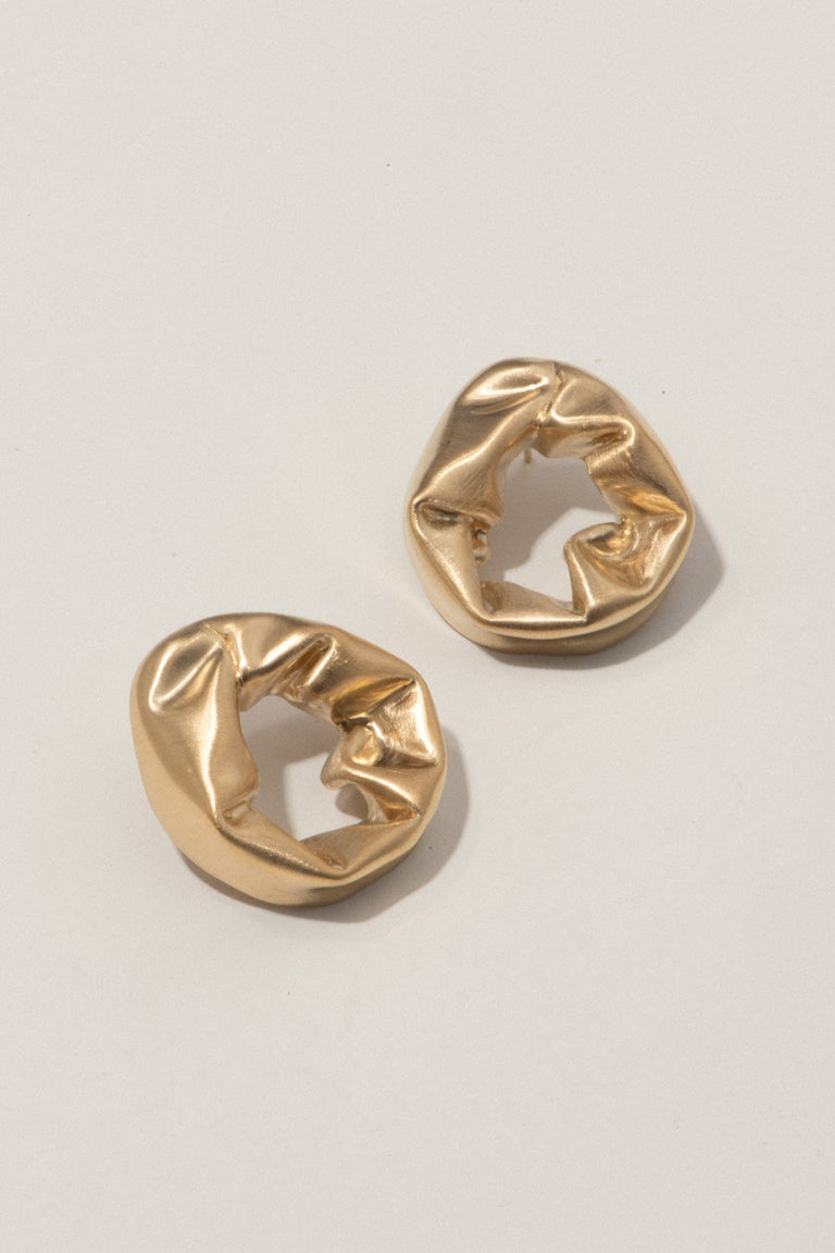 Scrunch - Gold Vermeil Earrings