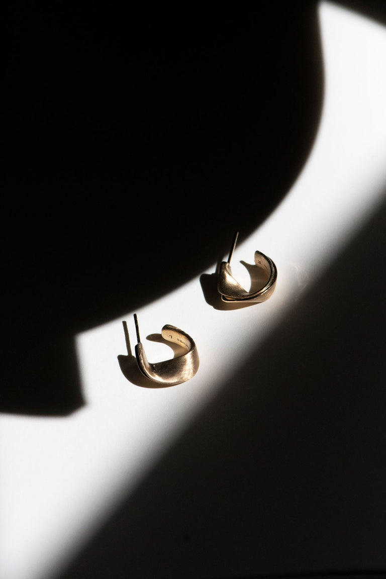 Plume - Boucles d'oreilles en Vermeil d'Or Recyclé