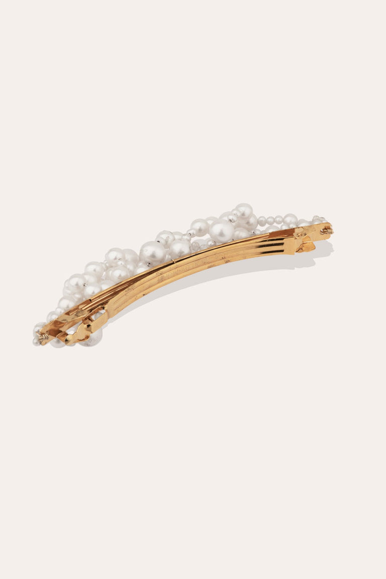 Swell - Pearl and Gold Plated Hair Barrette