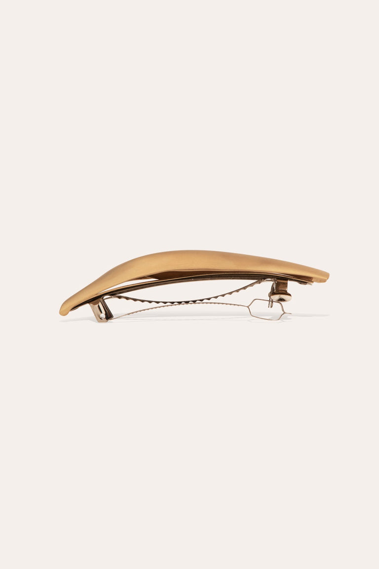Melted High‐Energy Nut Bar - Gold Plated Hair Barrette