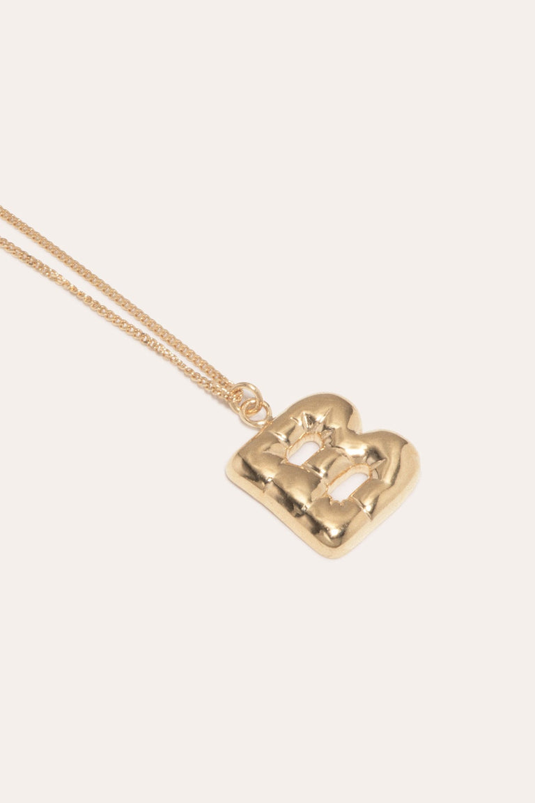 Sterling Silver Tiny Letter B Necklace | FashionJunkie4Life