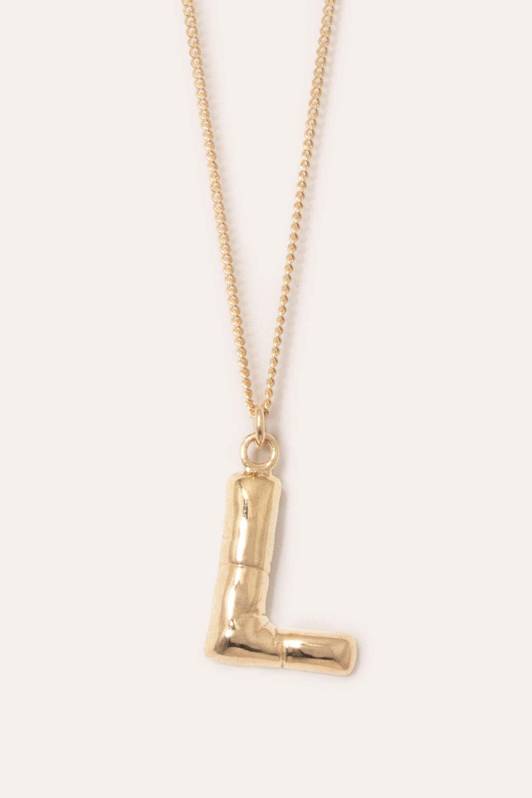 Gold Bold Letter Pendant and Chain Initial Necklace | Uncommon James