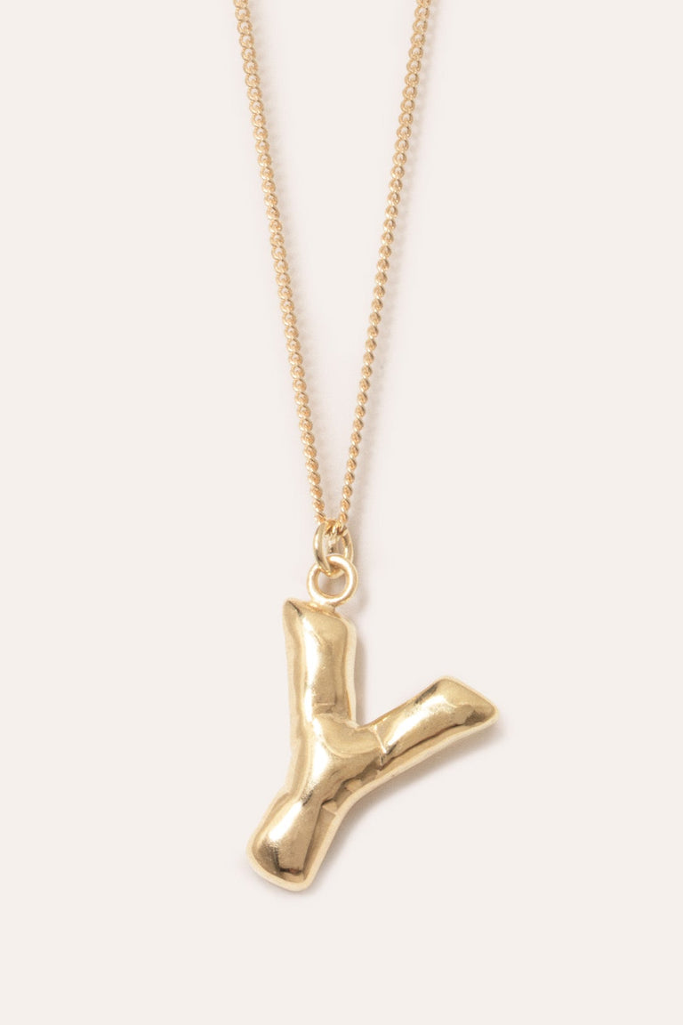 Letter L Necklace | 18kt Solid Gold – Shop Lune Global Private Limited