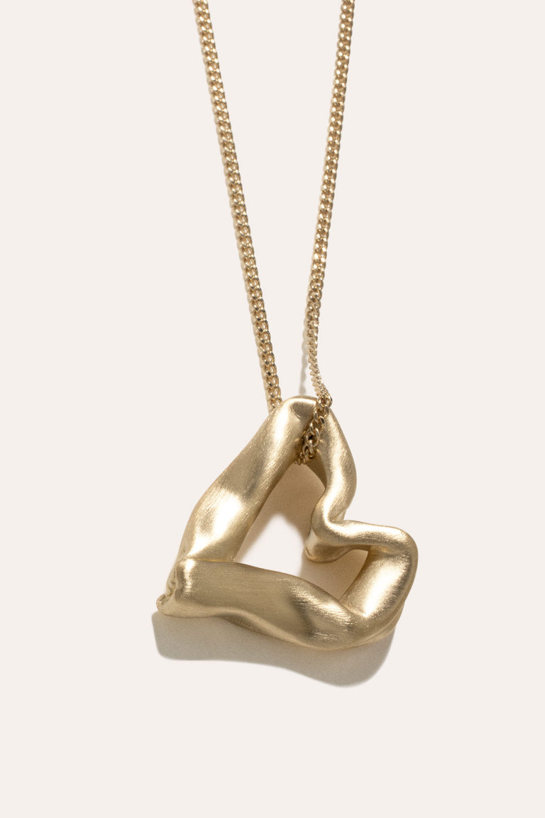 Le cœur n'est pas une métaphore - Pendentif en vermeil recyclé