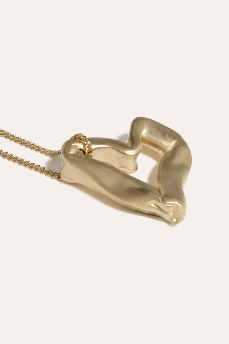 Le cœur n'est pas une métaphore - Pendentif en vermeil recyclé