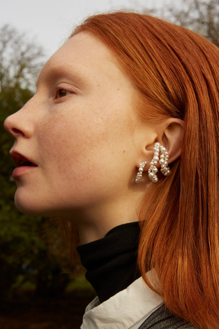 Stratus - Pearl and Gold Vermeil Earrings