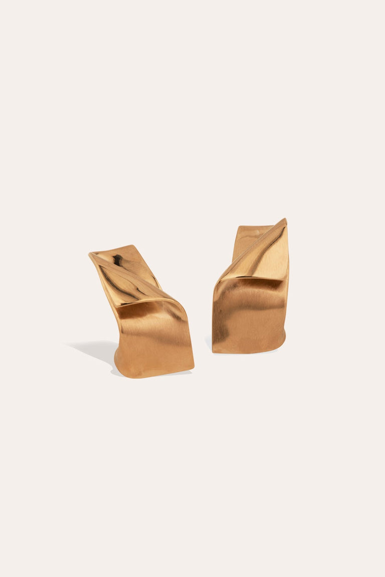 Unfolded II - Gold Vermeil Earrings