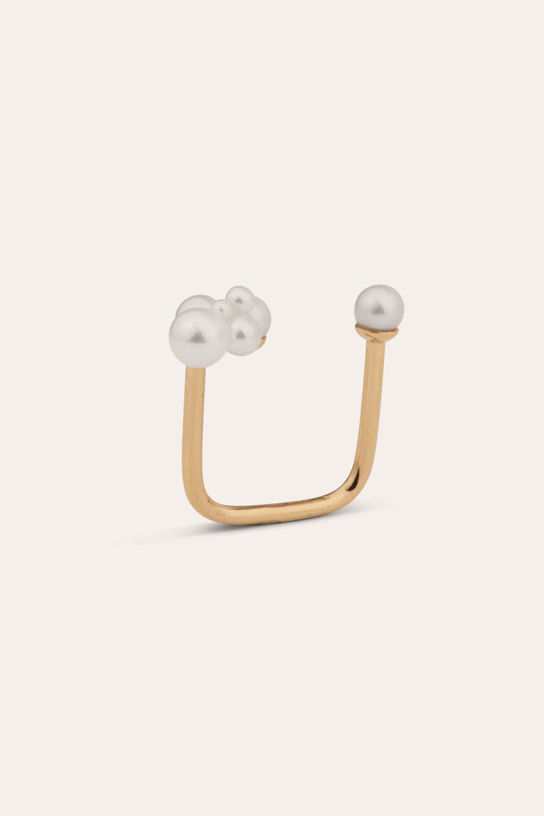 The Moon in Venice - Pearl and Gold Vermeil Ring