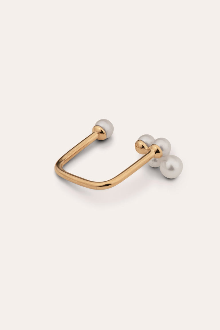 The Moon in Venice - Pearl and Gold Vermeil Ring