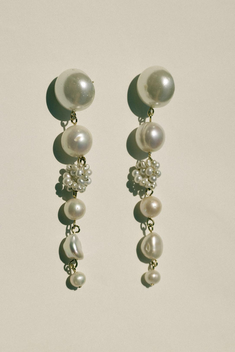 Poetic Justice - Pearl and Gold Vermeil Earrings