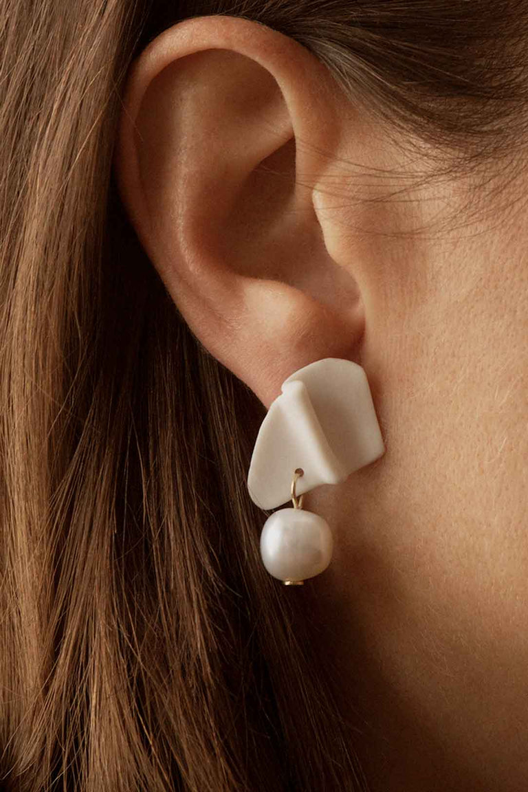 Lois de conservation de la masse II - Boucles d'oreilles en céramique et perles