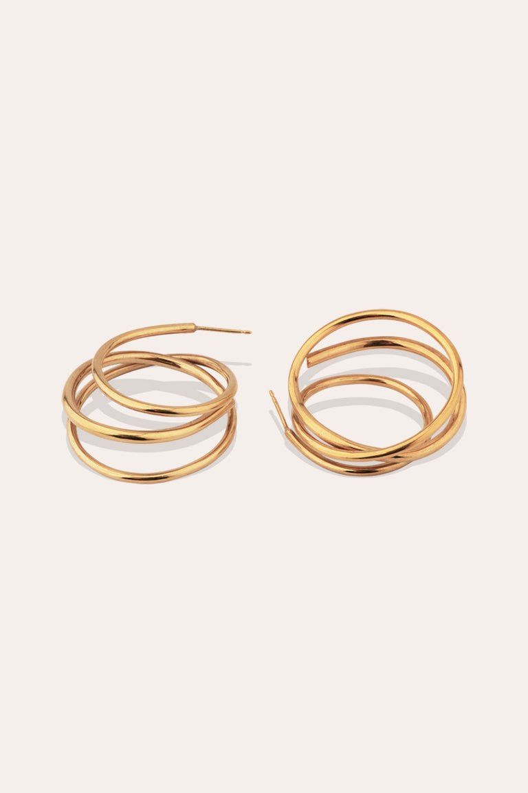 Flow II - Gold Vermeil Earrings